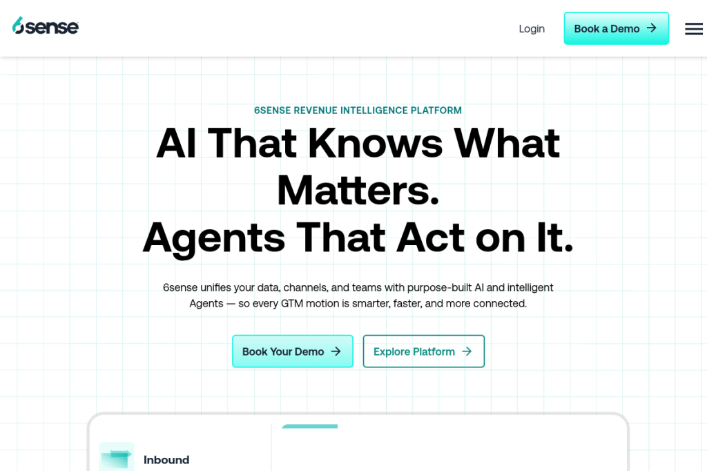 Screenshot of 6sense – AI Tool