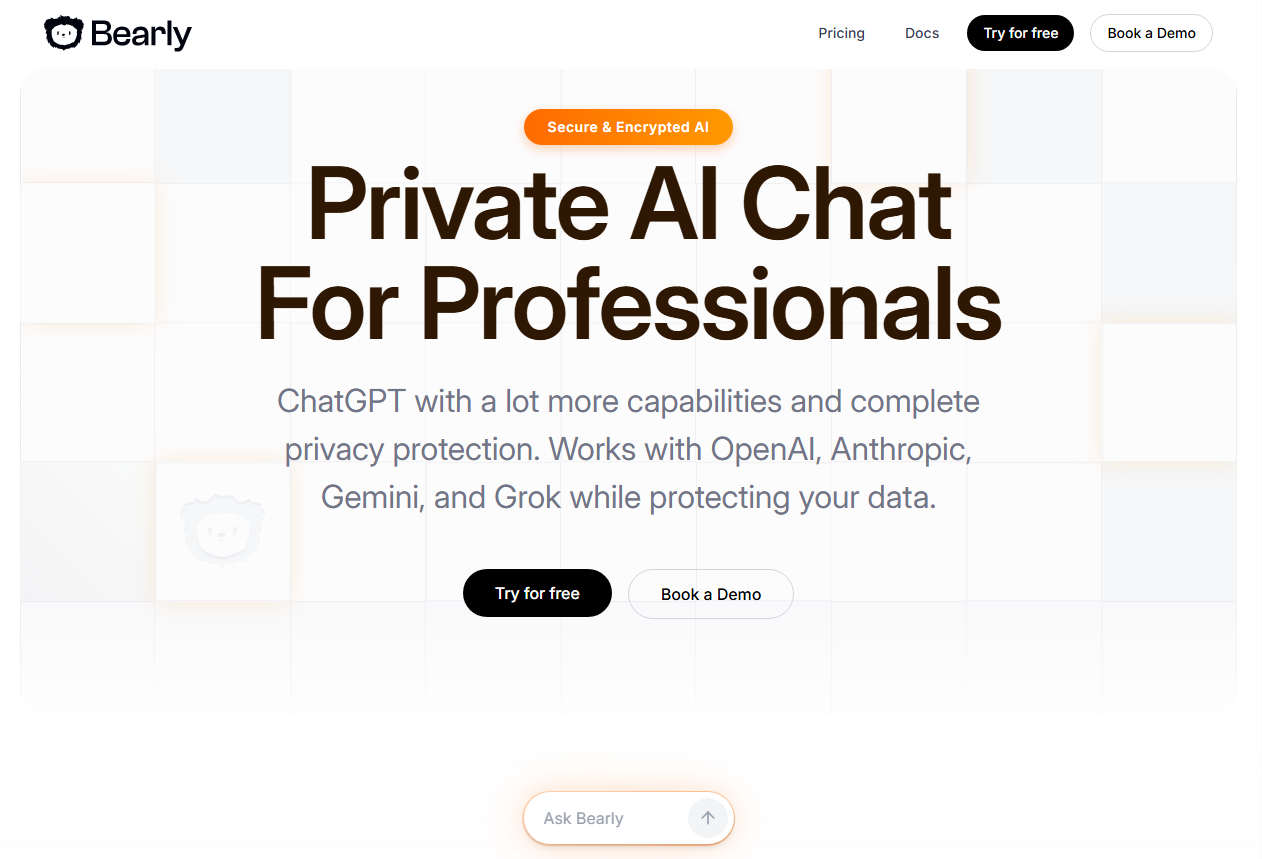 Screenshot of Bearly AI – AI Tool