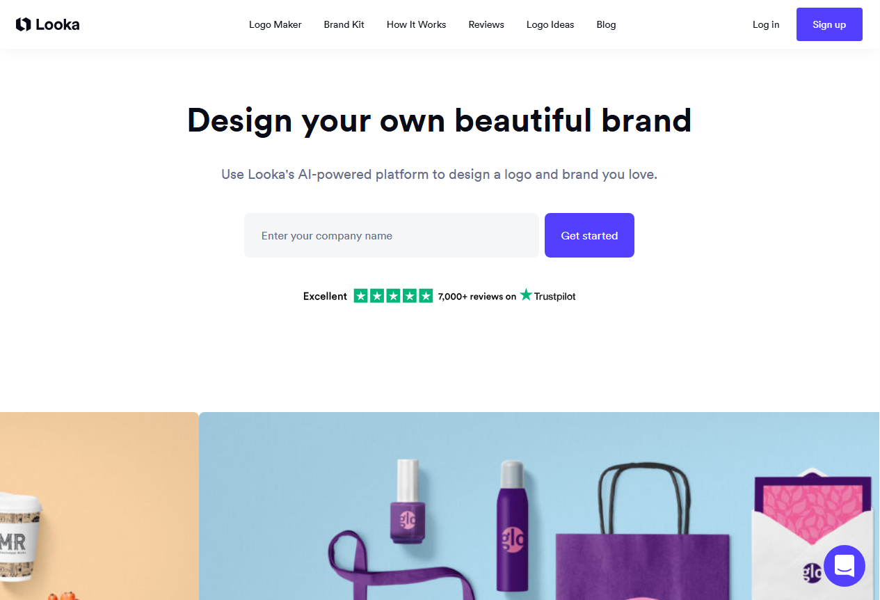 Screenshot of Looka – AI Tool