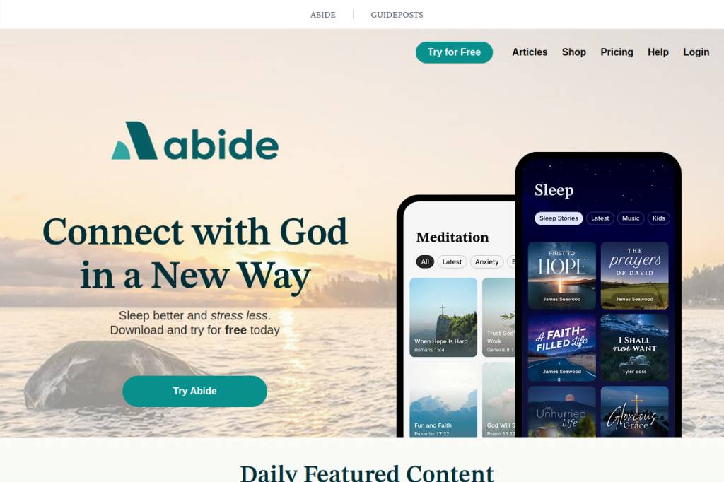 Screenshot of Abide – AI Tool
