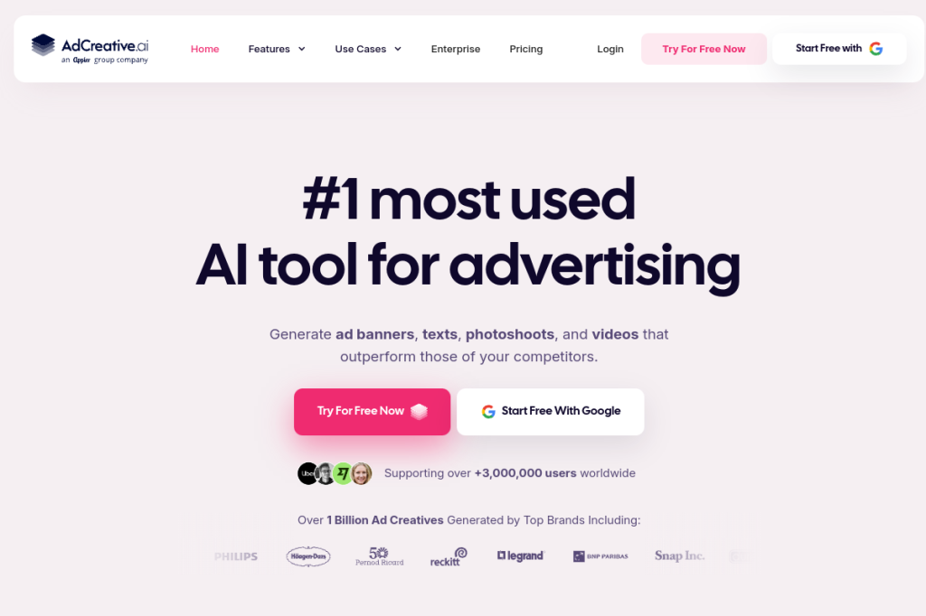 Screenshot of AdCreative.ai – AI Tool