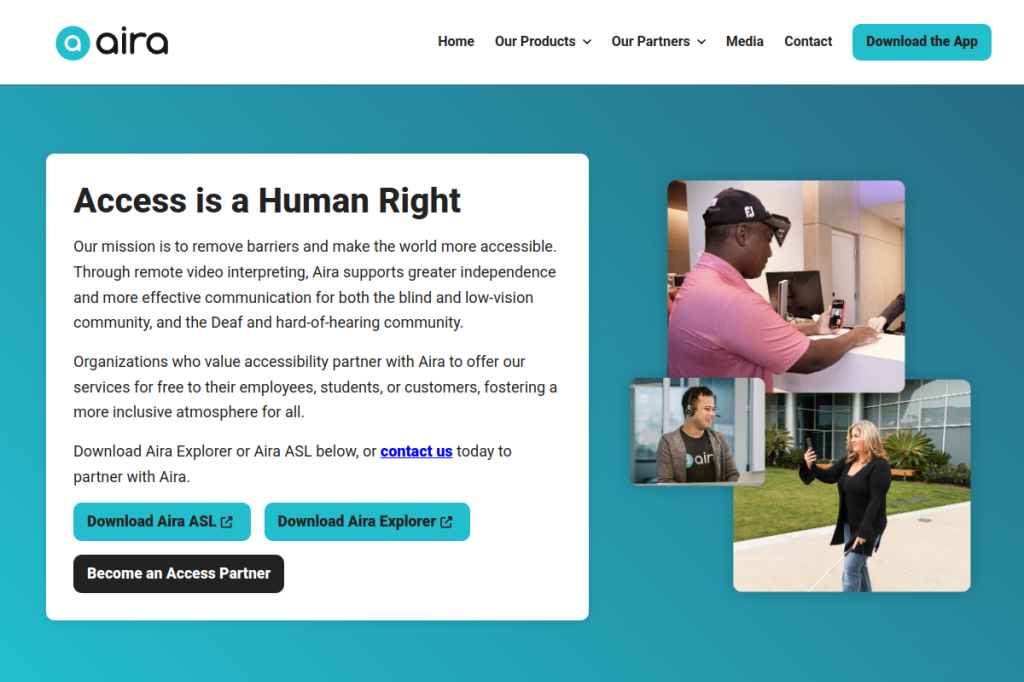 Screenshot of Aira – AI Tool