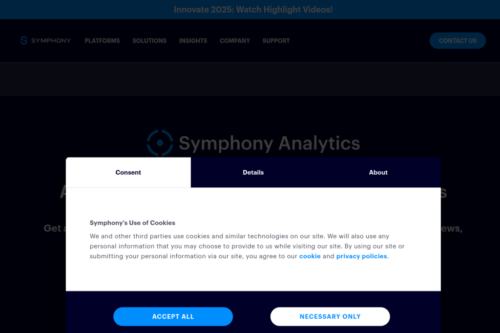 Screenshot of Amenity Analytics – AI Tool