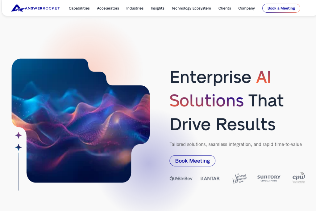 Screenshot of AnswerRocket – AI Tool