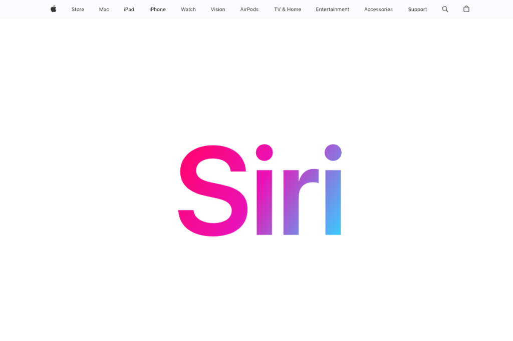 Screenshot of Apple Siri – AI Tool