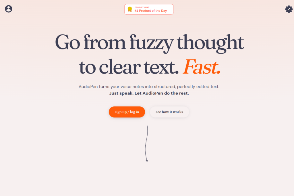 Screenshot of AudioPen – AI Tool