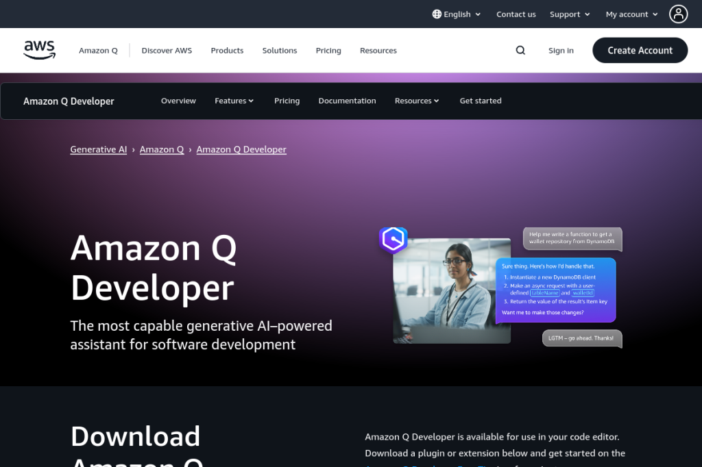 Screenshot of AWS CodeWhisperer – AI Tool