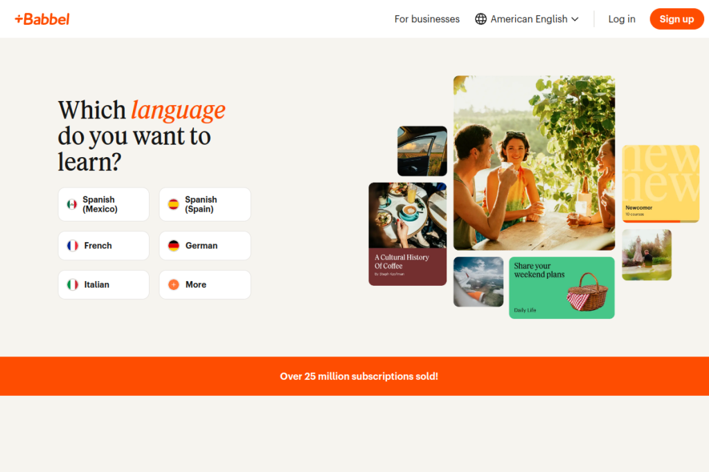 Screenshot of Babbel – AI Tool