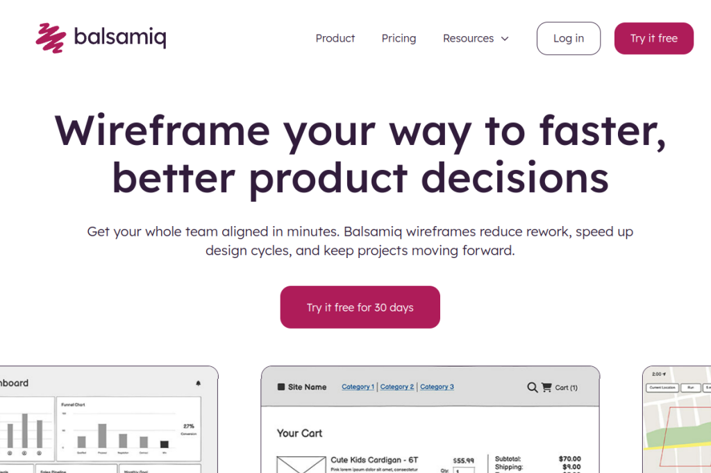 Screenshot of Balsamiq – AI Tool