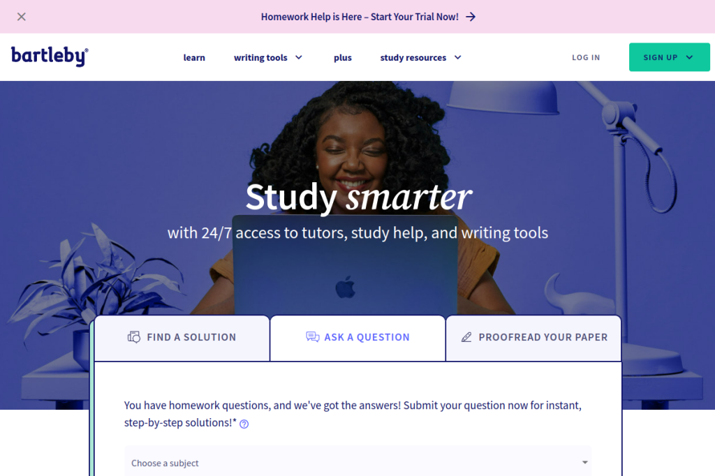 Screenshot of Bartleby – AI Tool
