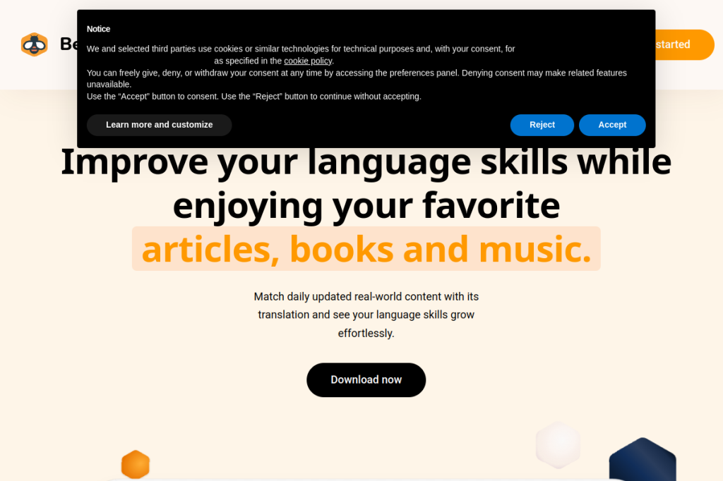 Screenshot of Beelinguapp – AI Tool