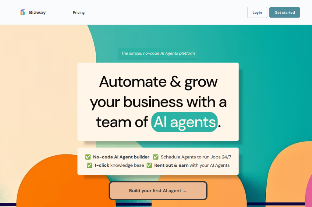 Screenshot of Bizway – AI Tool