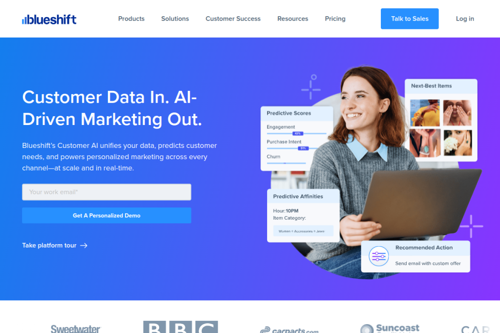 Screenshot of Blueshift – AI Tool