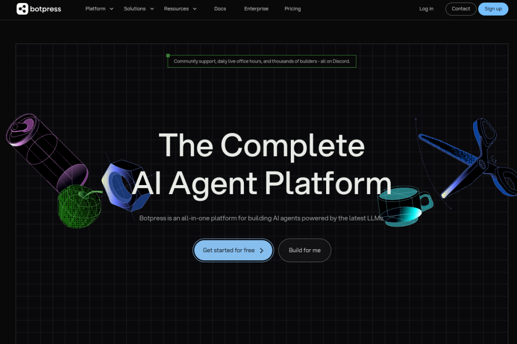 Screenshot of Botpress – AI Tool