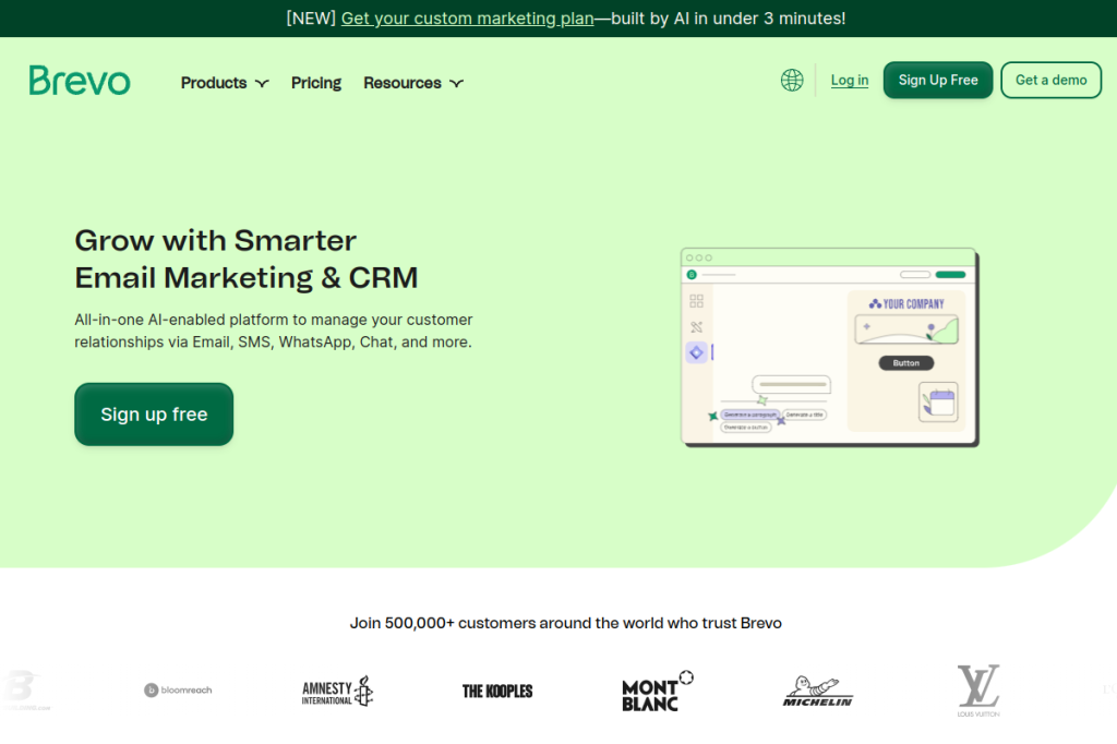 Screenshot of Brevo (ex-Sendinblue) – AI Tool