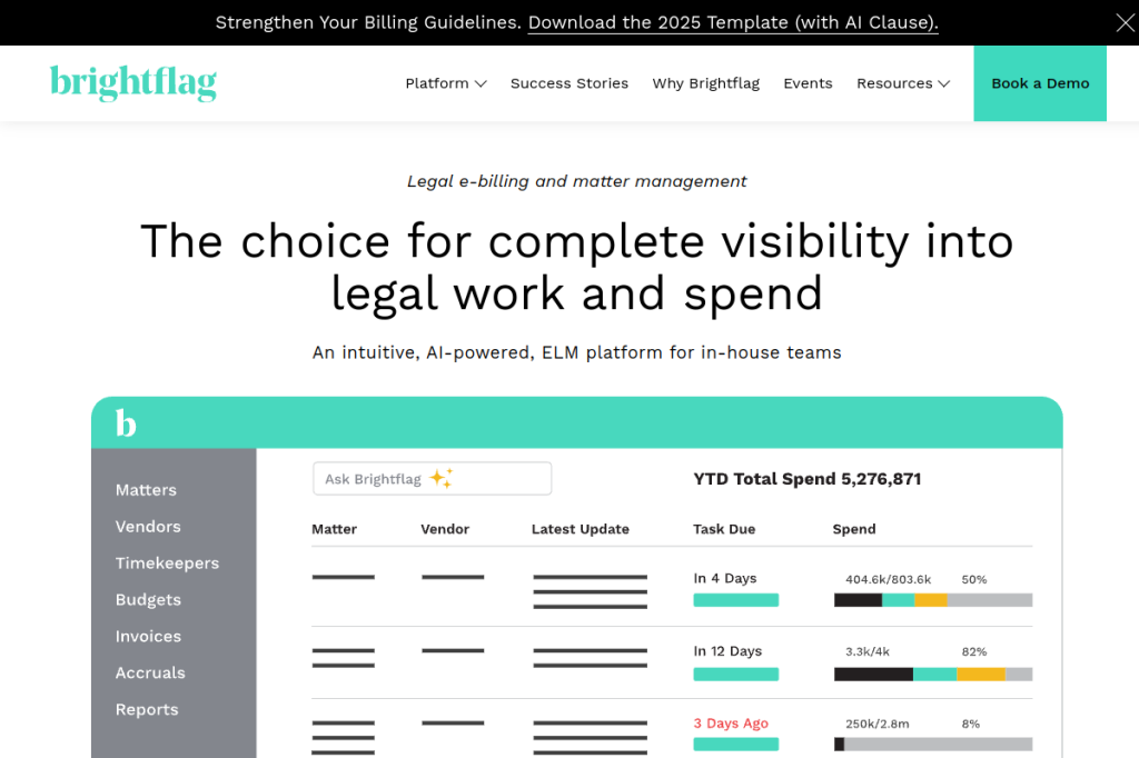 Screenshot of Brightflag – AI Tool
