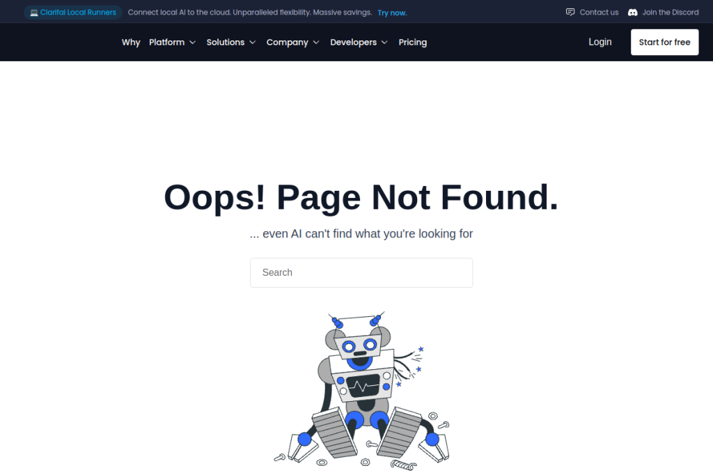 Screenshot of Clarifai API – AI Tool