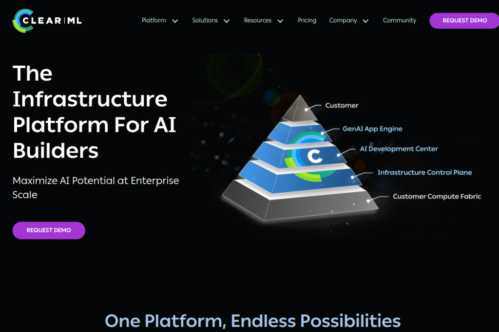 Screenshot of ClearML – AI Tool