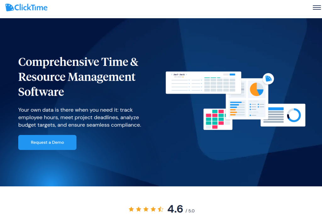 Screenshot of ClickTime – AI Tool