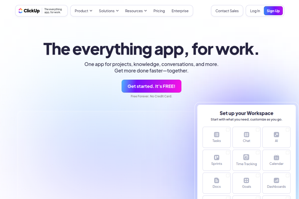 Screenshot of ClickUp – AI Tool