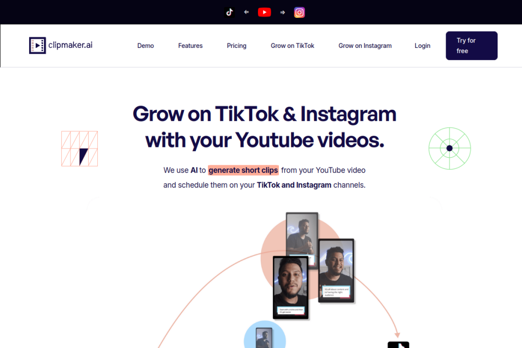 Screenshot of ClipMaker – AI Tool