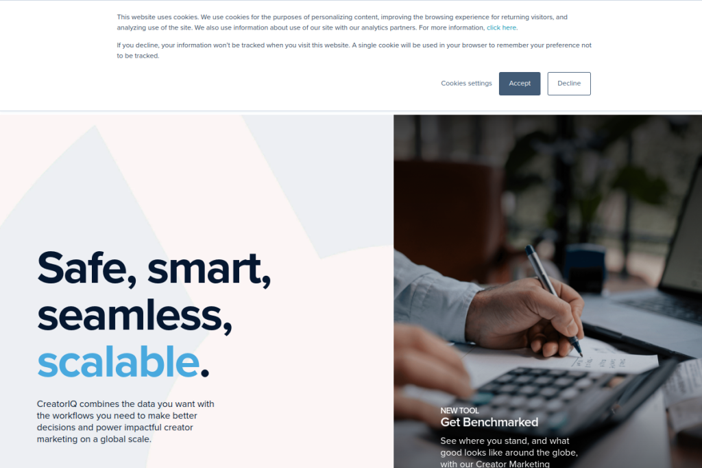Screenshot of CreatorIQ – AI Tool