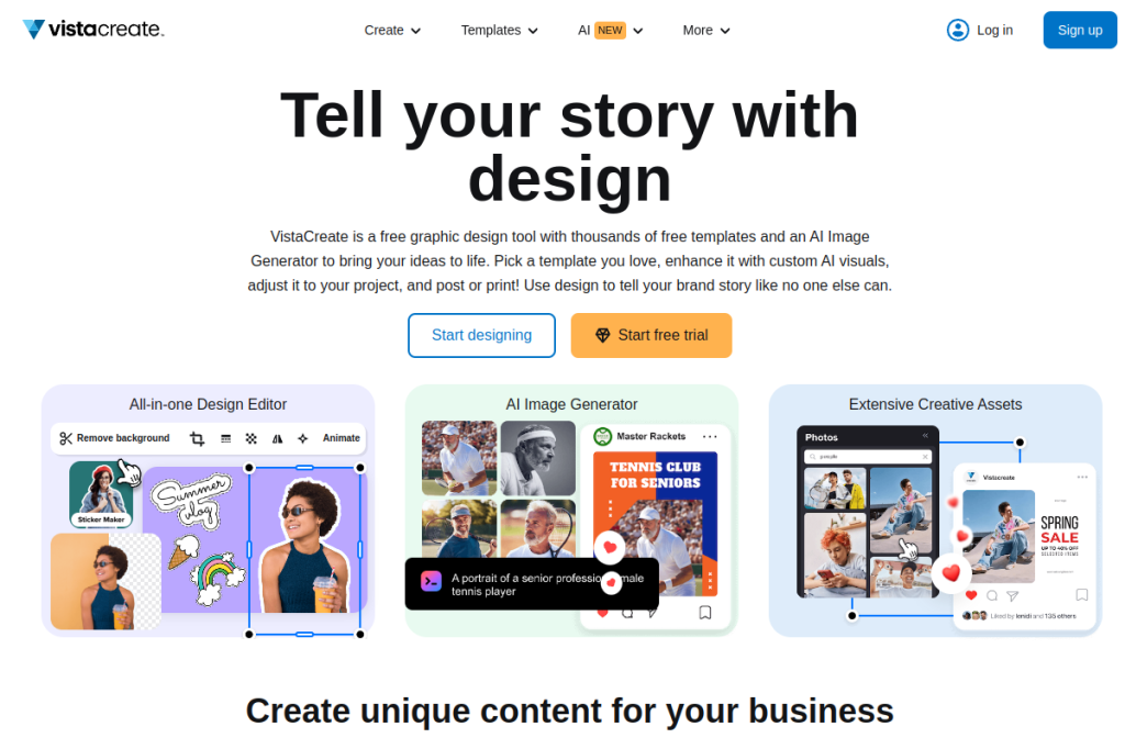 Screenshot of Crello – AI Tool