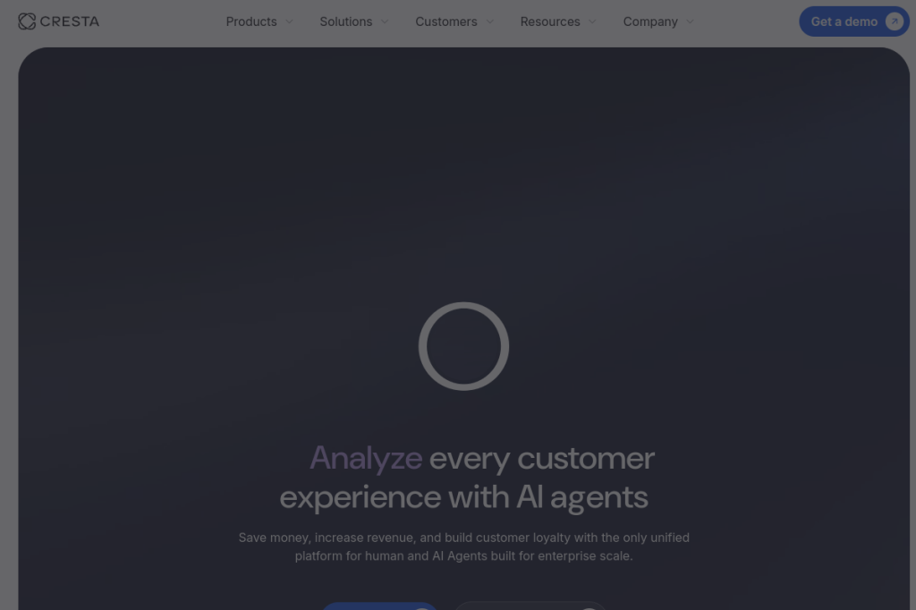 Screenshot of Cresta – AI Tool