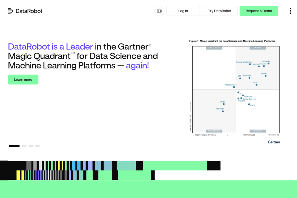 Screenshot of DataRobot – AI Tool