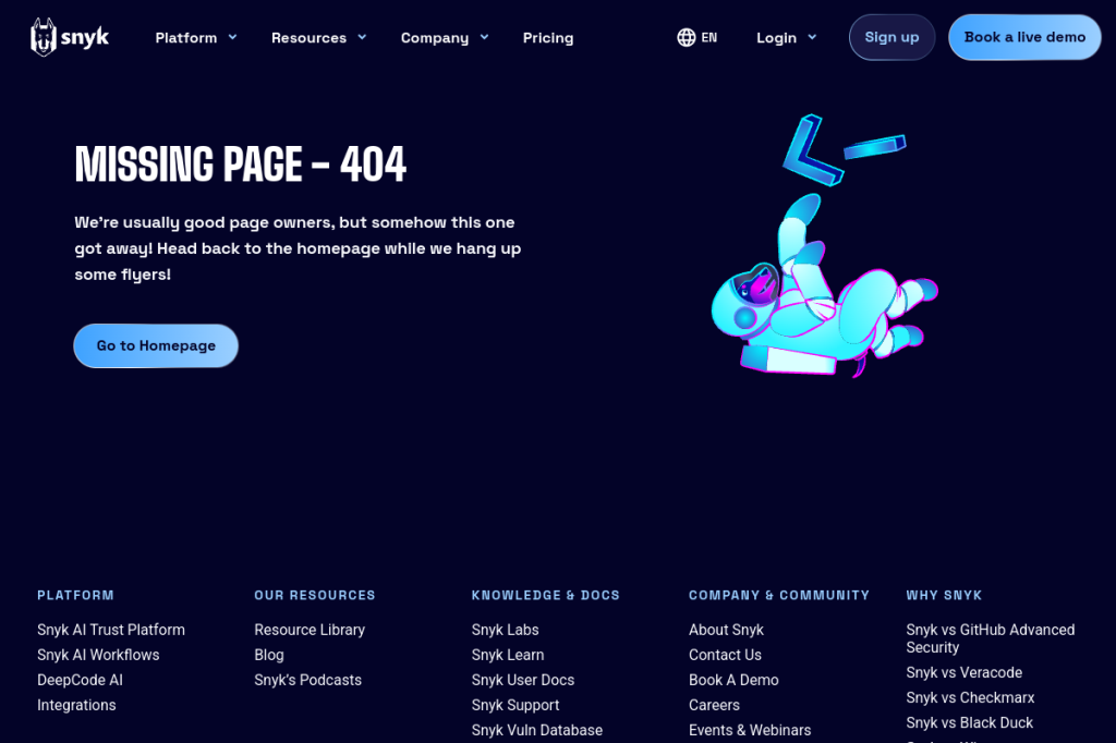 Screenshot of DeepCode/Snyk Code – AI Tool