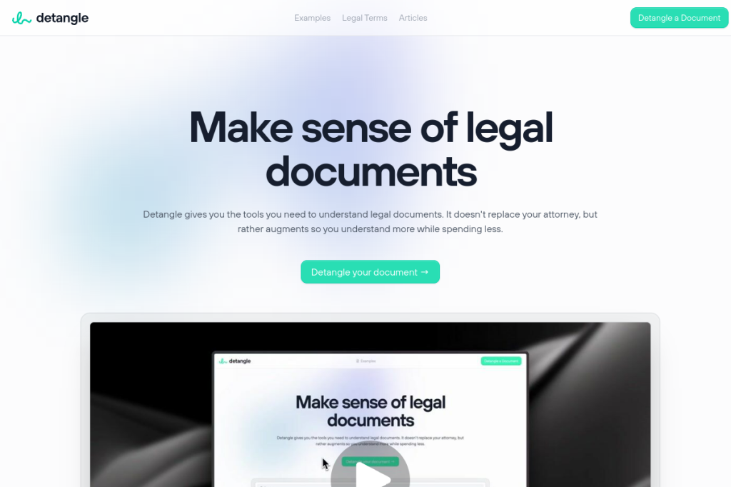 Screenshot of Detangle Free – AI Tool