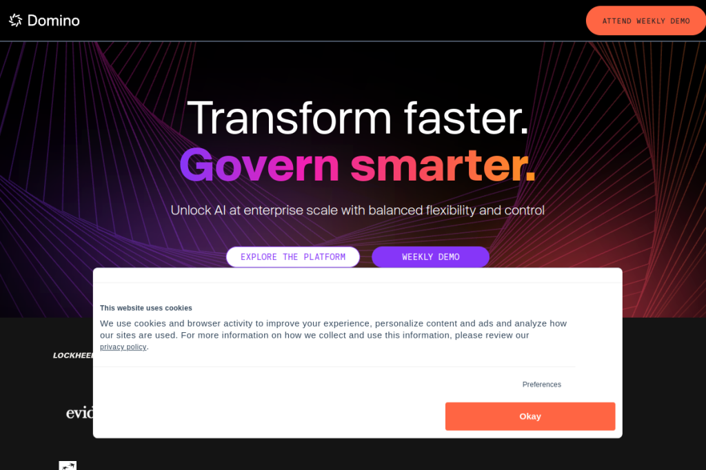Screenshot of Domino Data Lab – AI Tool