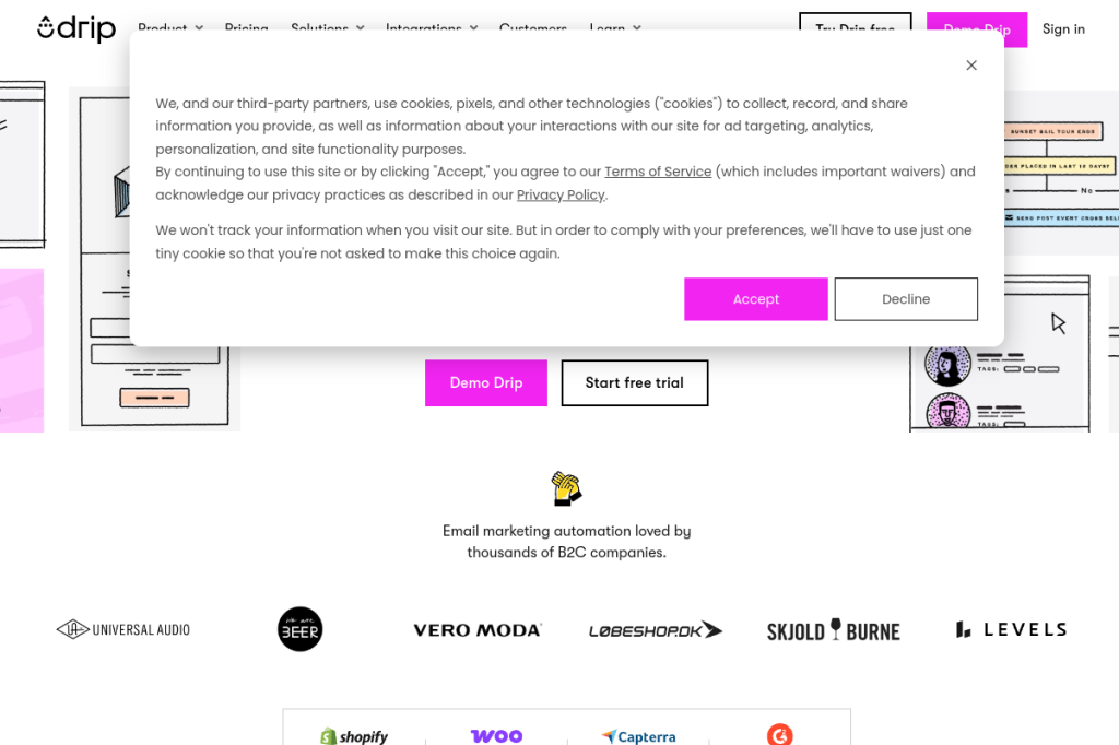 Screenshot of Drip – AI Tool