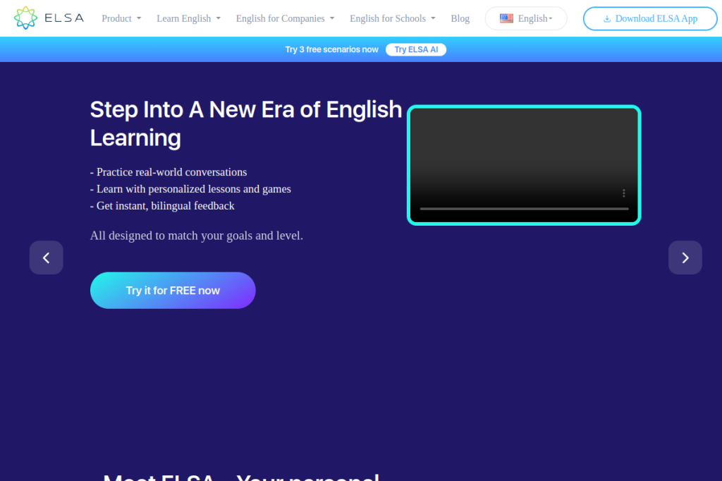 Screenshot of ELSA Speak – AI Tool