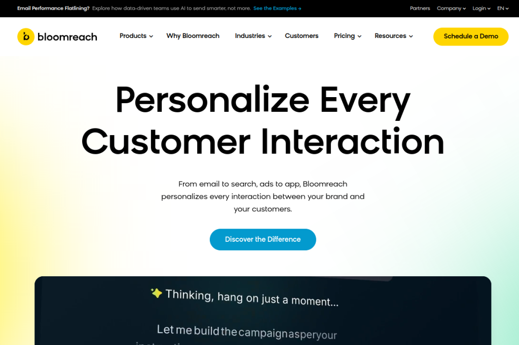Screenshot of Exponea – AI Tool
