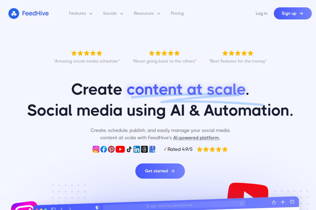 Screenshot of FeedHive – AI Tool