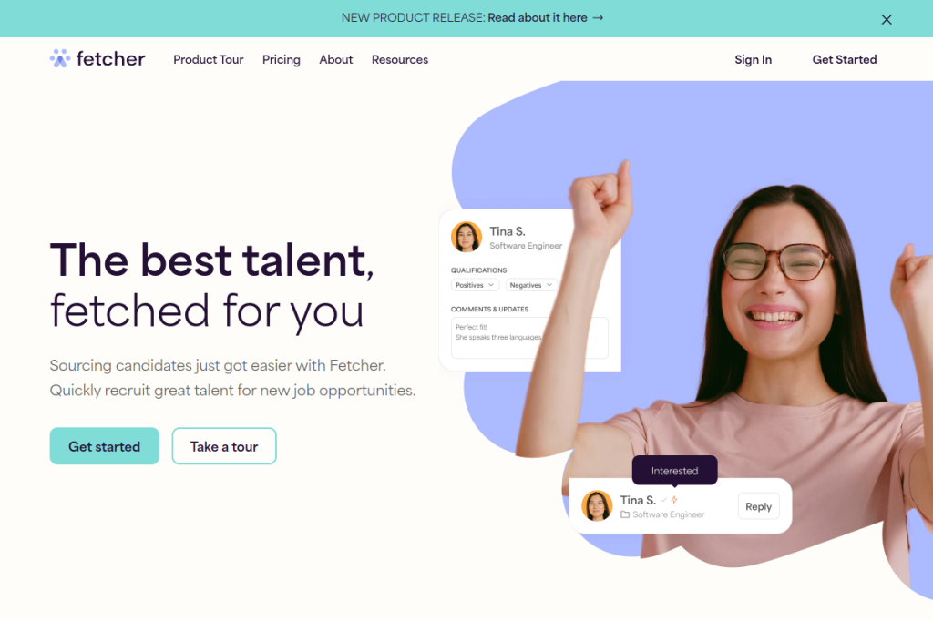 Screenshot of Fetcher – AI Tool