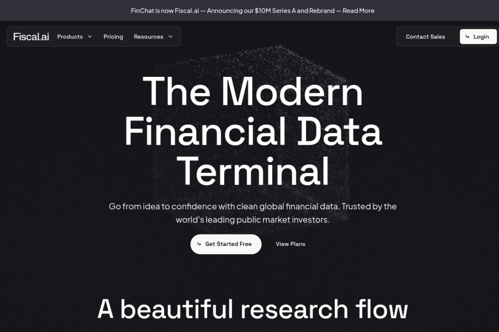 Screenshot of FinChat – AI Tool
