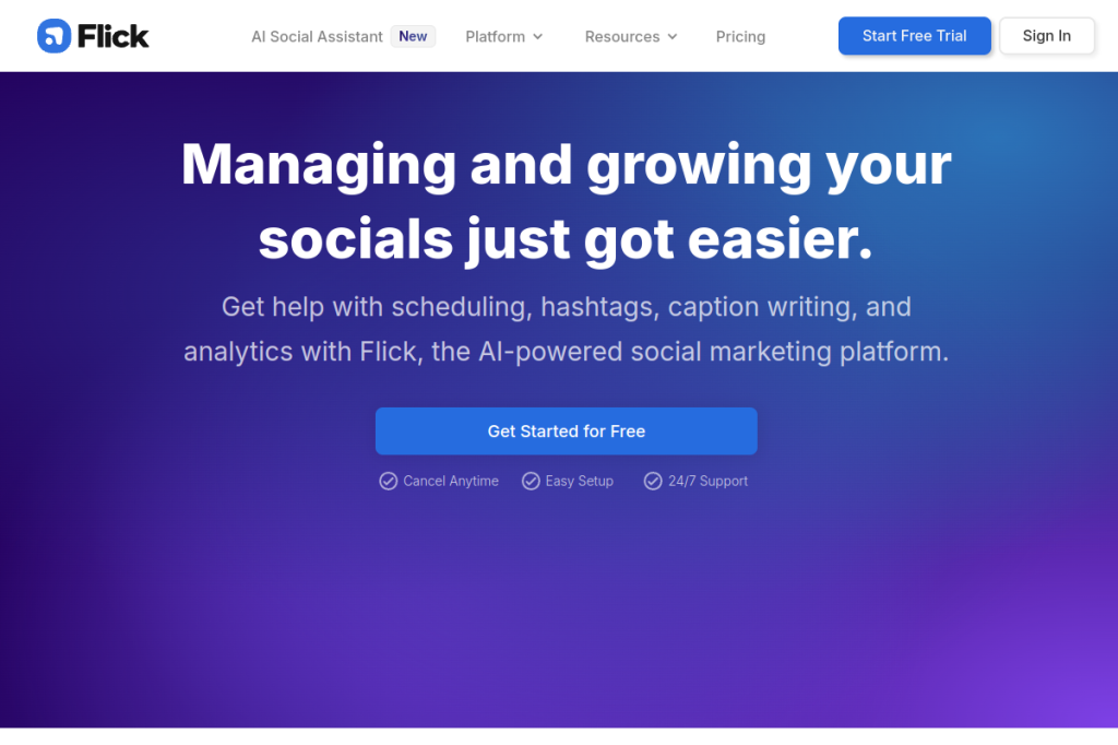 Screenshot of Flick – AI Tool