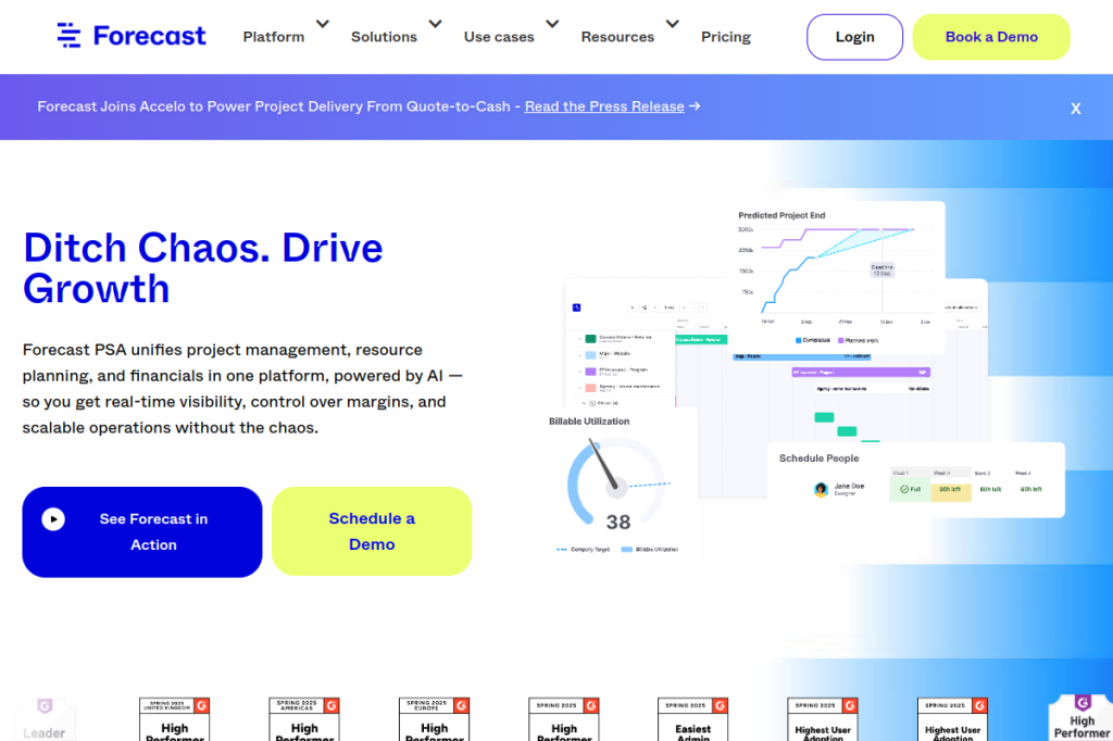 Screenshot of Forecast – AI Tool