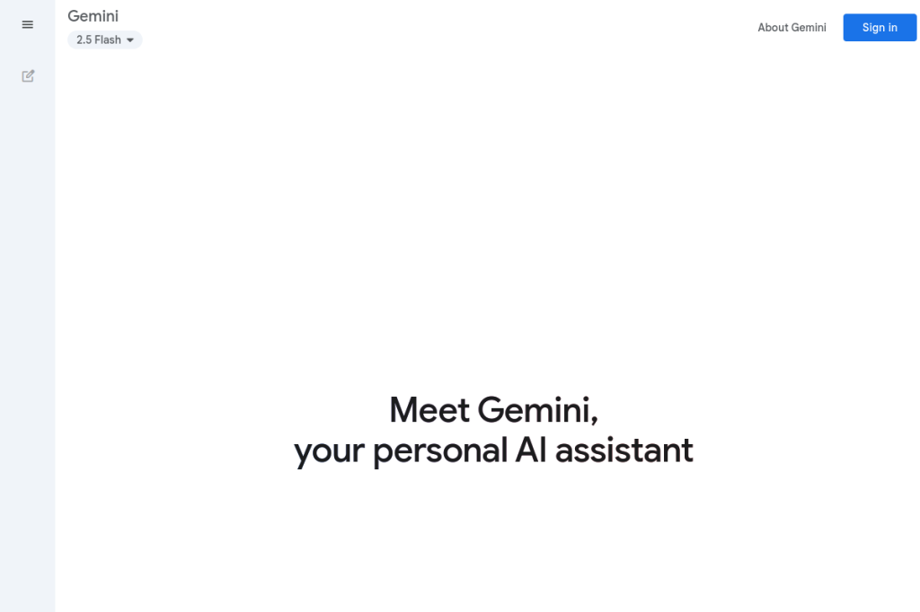 Screenshot of Gemini 1.5 – AI Tool