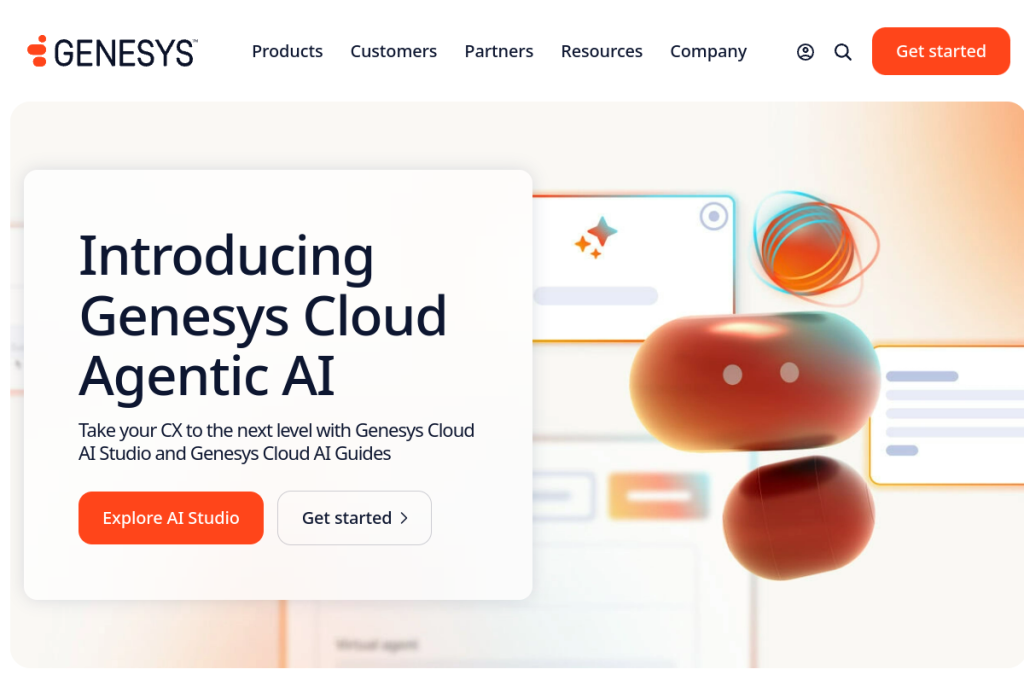 Screenshot of Genesys DX – AI Tool