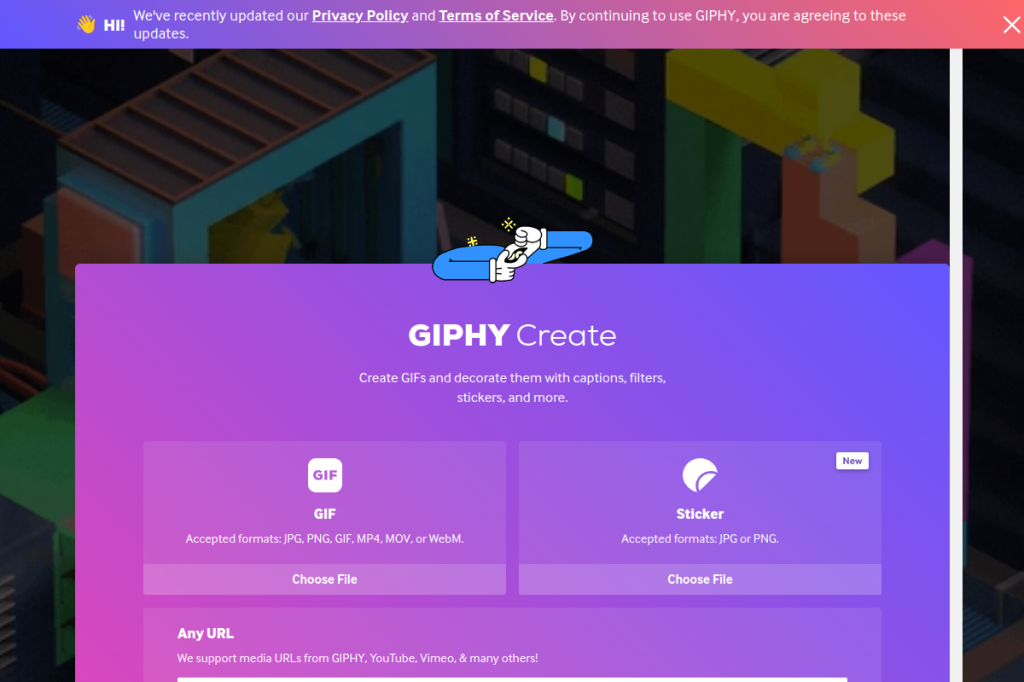 Screenshot of Giphy AI – AI Tool