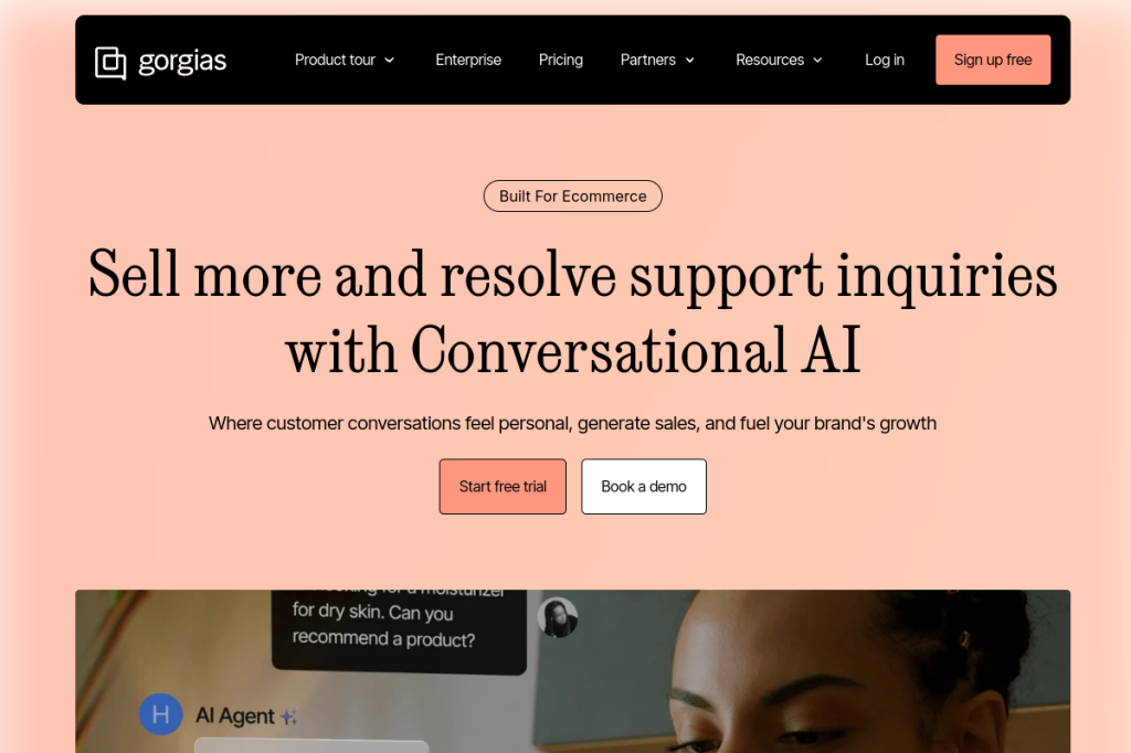 Screenshot of Gorgias – AI Tool