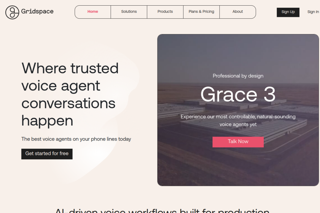 Screenshot of Gridspace – AI Tool