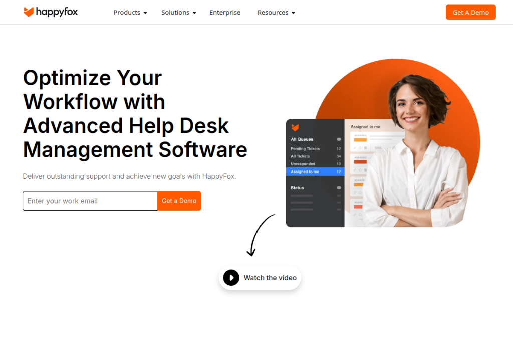 Screenshot of HappyFox – AI Tool