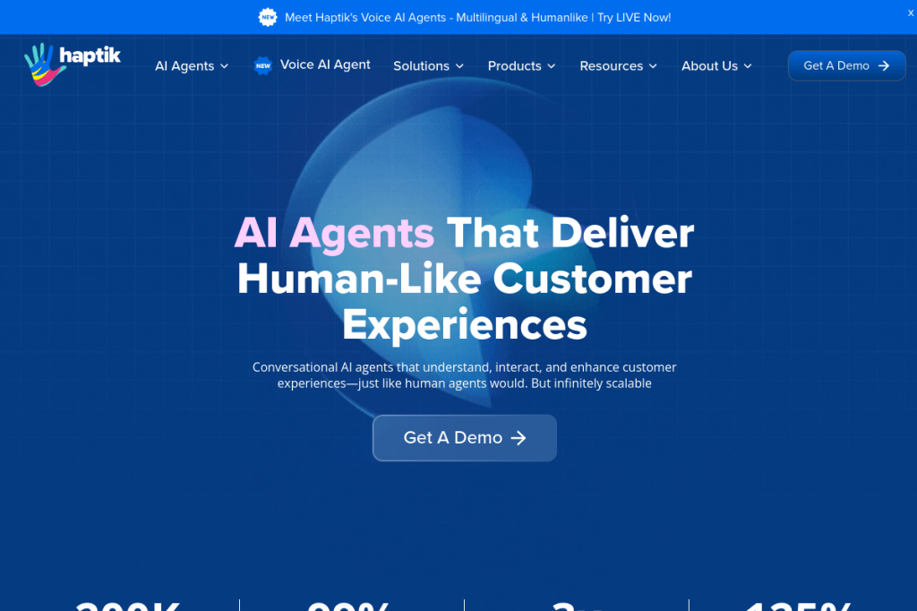 Screenshot of Haptik – AI Tool