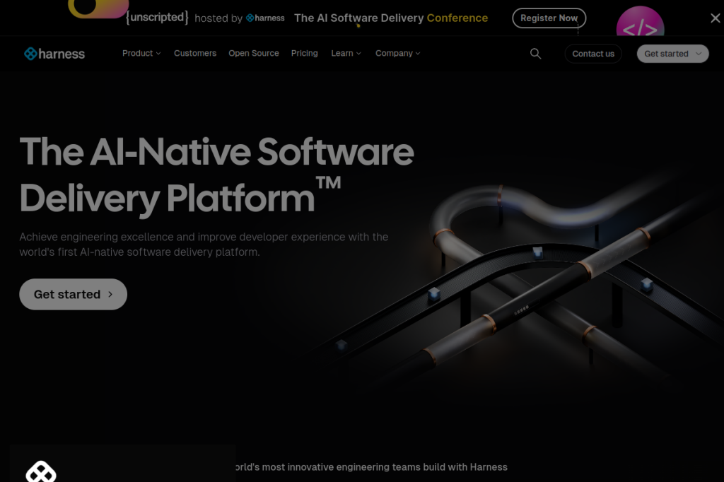 Screenshot of Harness – AI Tool