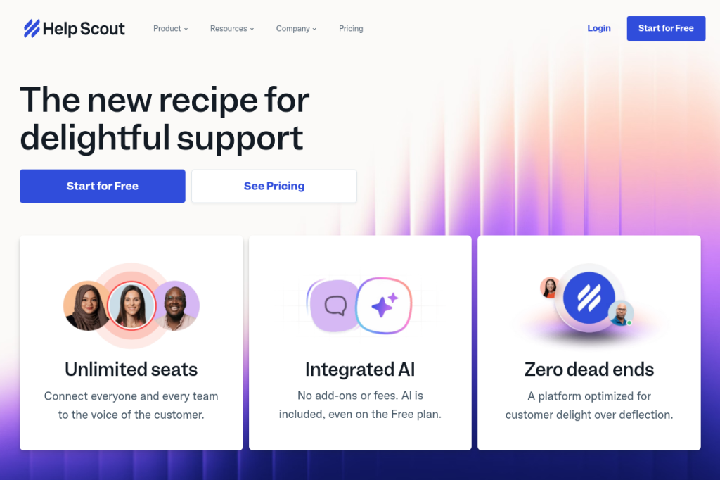Screenshot of Help Scout – AI Tool