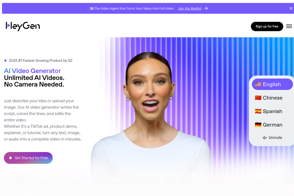 Screenshot of HeyGen – AI Tool